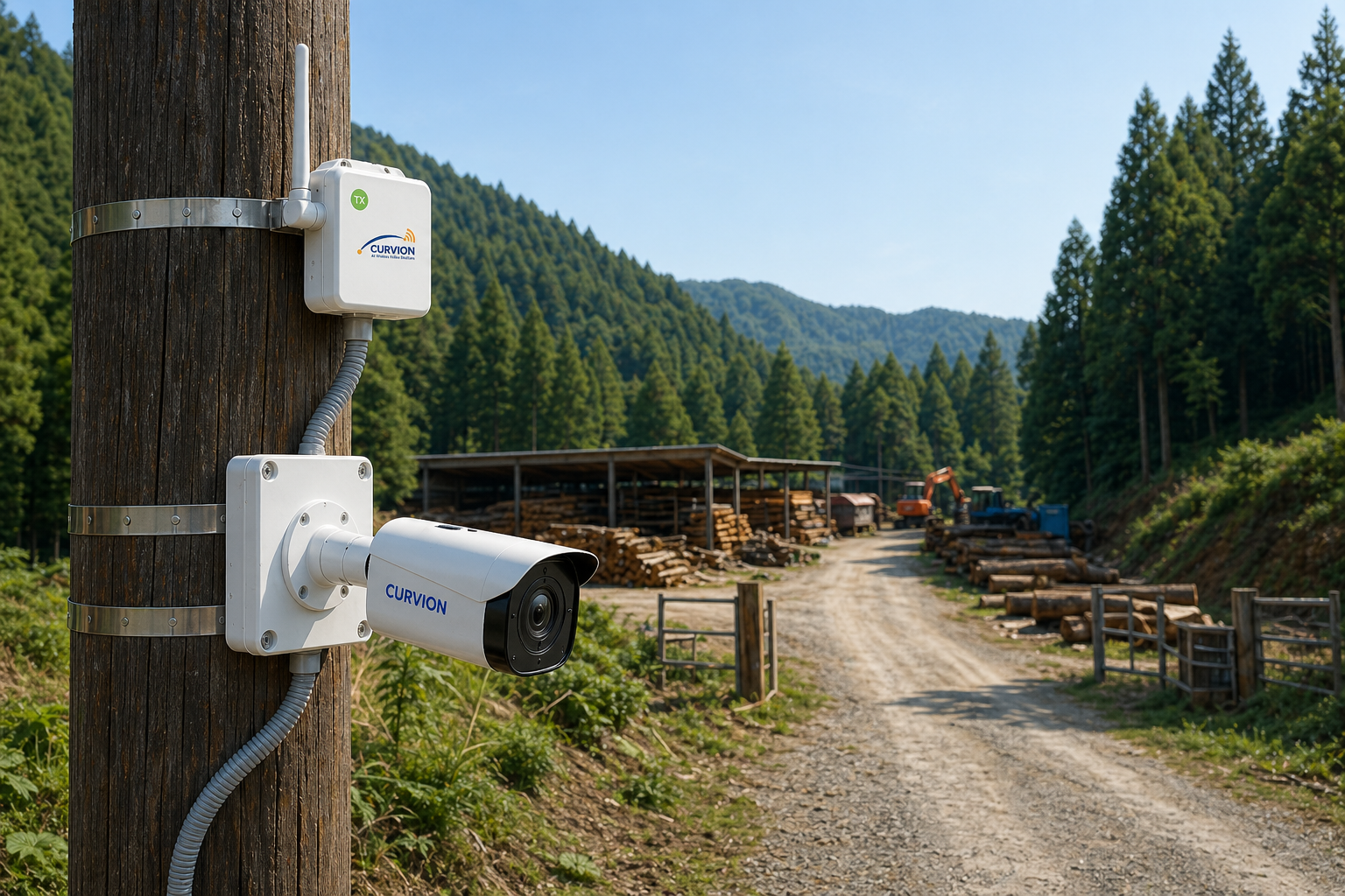 WiFi HaLow forestry road and yard monitoring installation